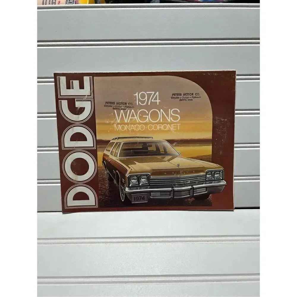 1974 Dodge Monaco and Coronet Station Wagon Original Car Sales Brochure Catalog